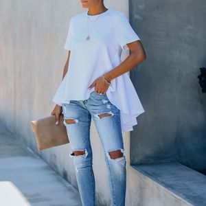 White High Low Shirt